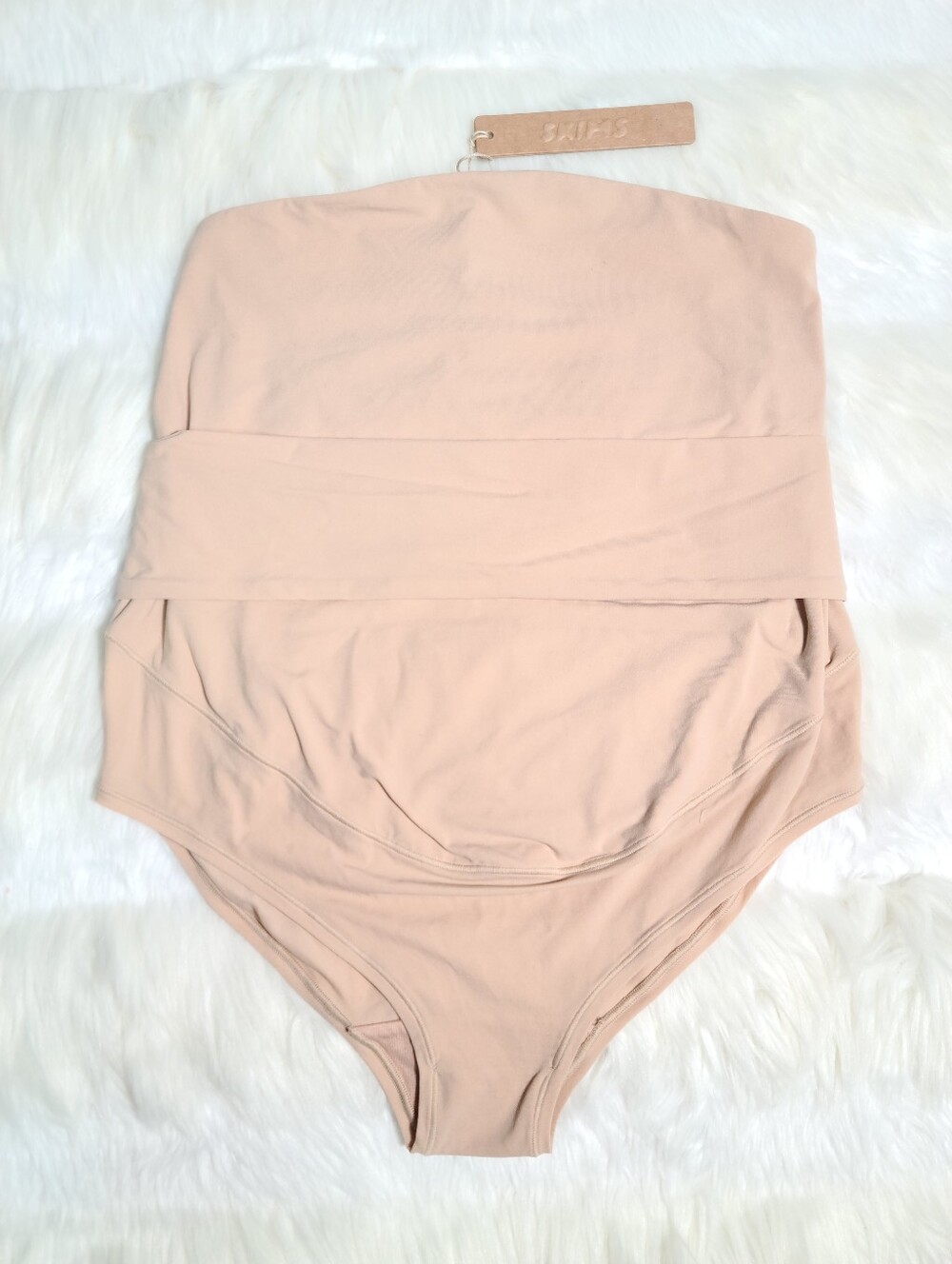 SKIMS Maternity Fits Everybody Banded High Waisted Brief Tan Clay Medium NEW
